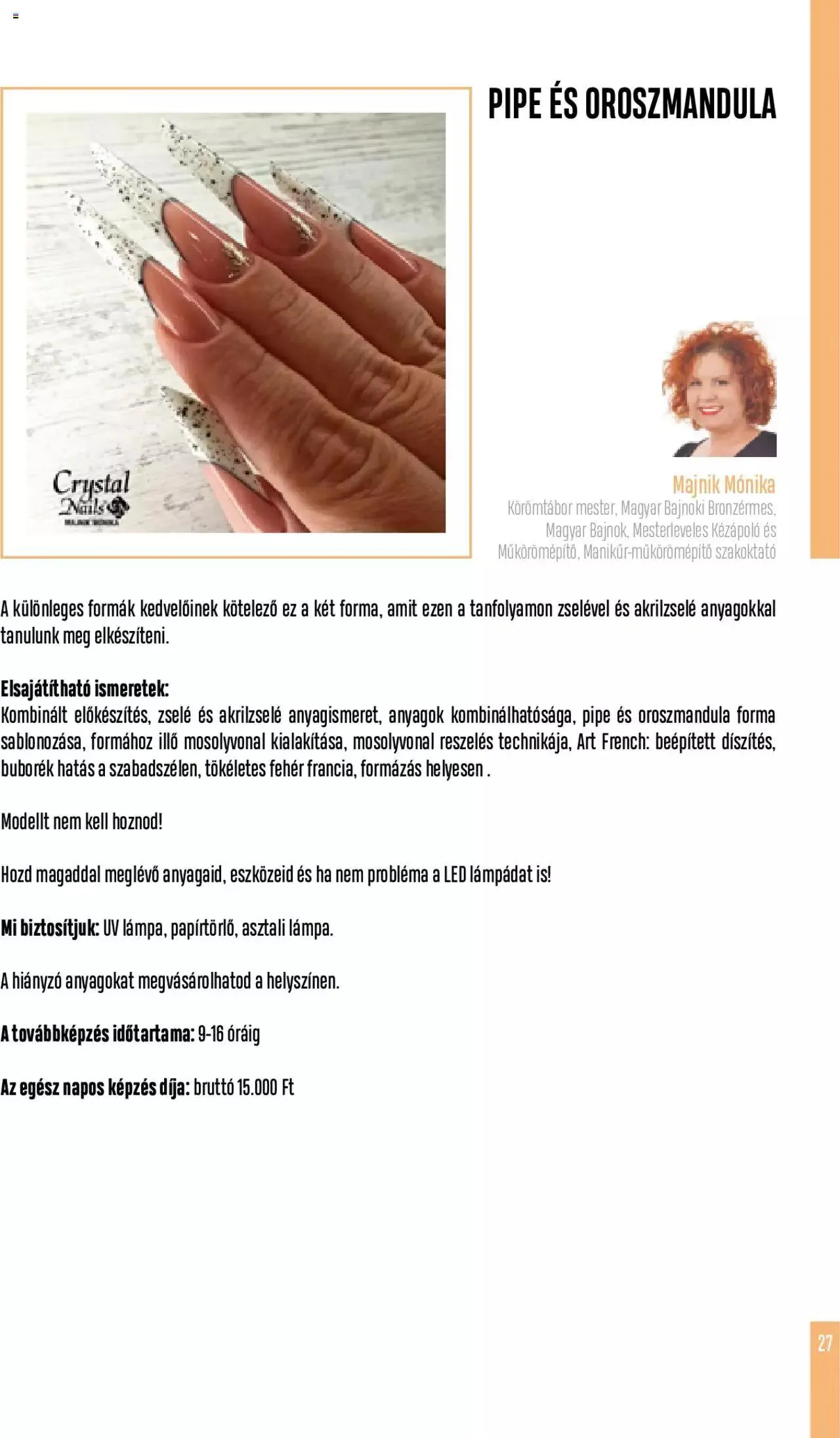 Katalógus Crystal Nails - Oktatási kézikönyv szeptember 5.-tól december 31.-ig 2023. - Oldal 27