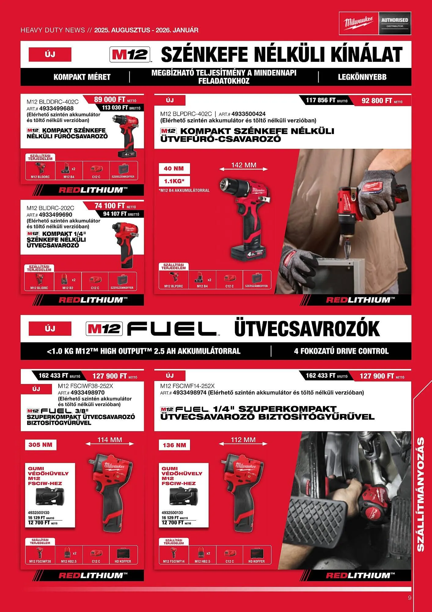 Katalógus Milwaukee akciós újság augusztus 1.-tól január 31.-ig 2026. - Oldal 9