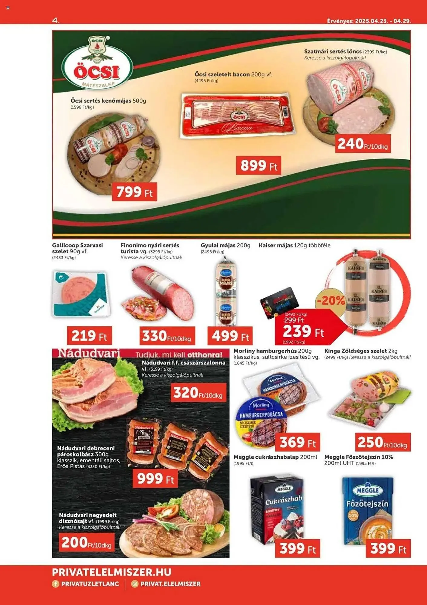 Katalógus PRIVÁT akciós újság április 23.-tól április 29.-ig 2025. - Oldal 4
