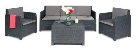 DIANA 5 SEATER műanyag kerti szett- grafit