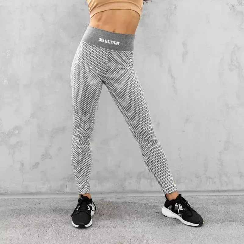 Női texturált leggings Iron Aesthetics, fehér