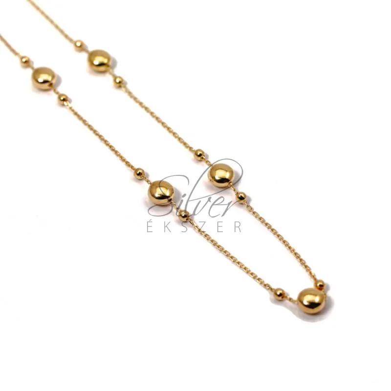 Sárga arany modern nyaklánc