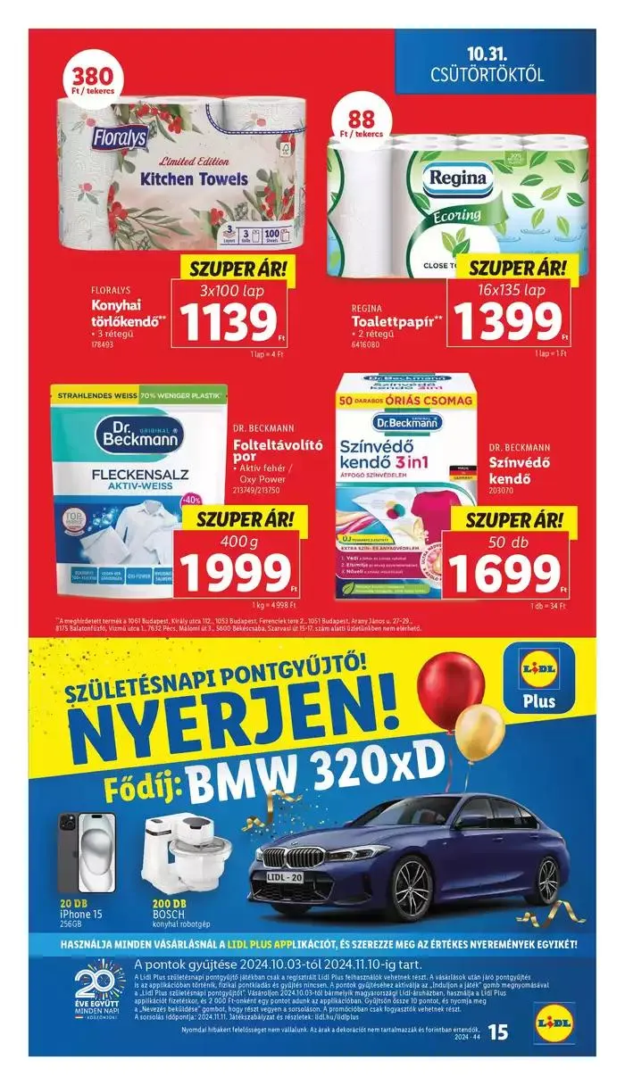 Katalógus Akciós újság – 44. hét október 31.-tól november 6.-ig 2024. - Oldal 15