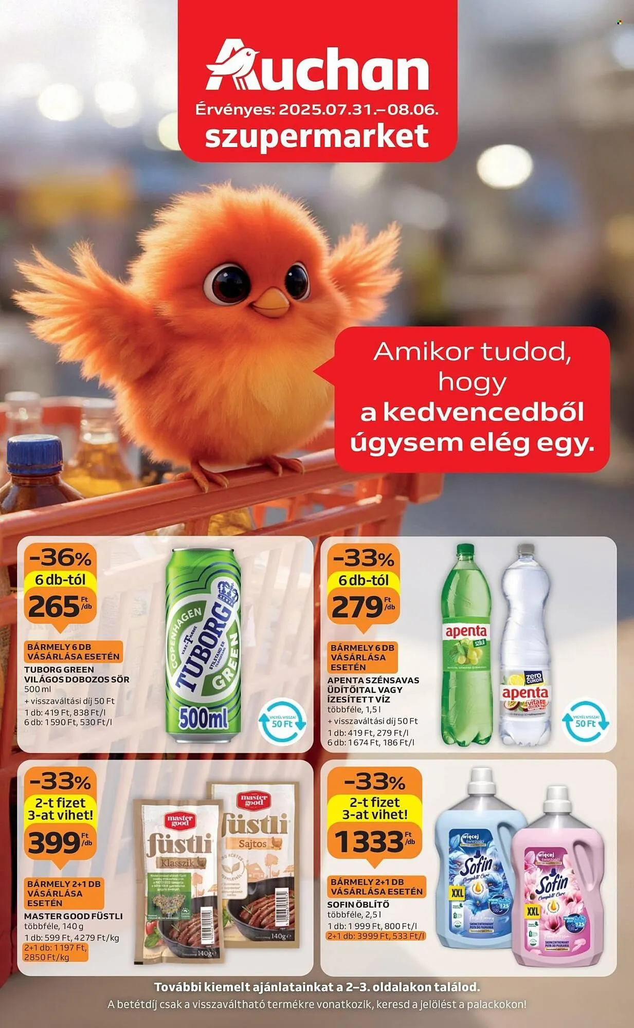 Katalógus Auchan akciós újság július 31.-tól augusztus 6.-ig 2025. - Oldal 1