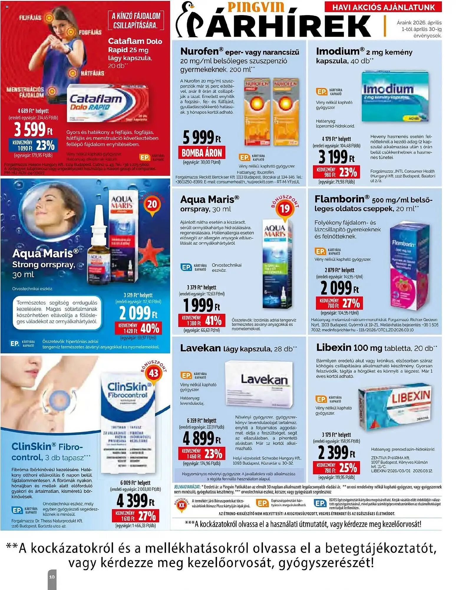 Katalógus Pingvin Patika akciós újság április 1.-tól április 30.-ig 2026. - Oldal 10