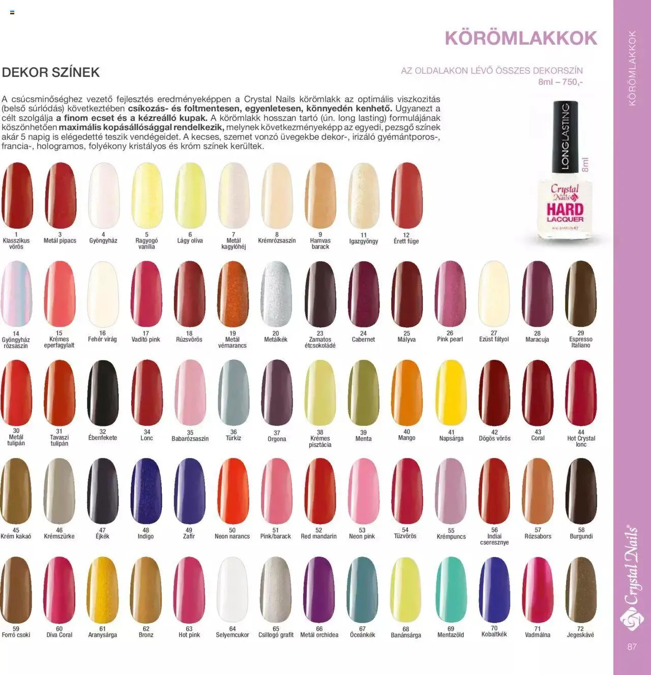 Katalógus Crystal Nails - Nagykatalógus 22/23 március 8.-tól december 31.-ig 2023. - Oldal 87