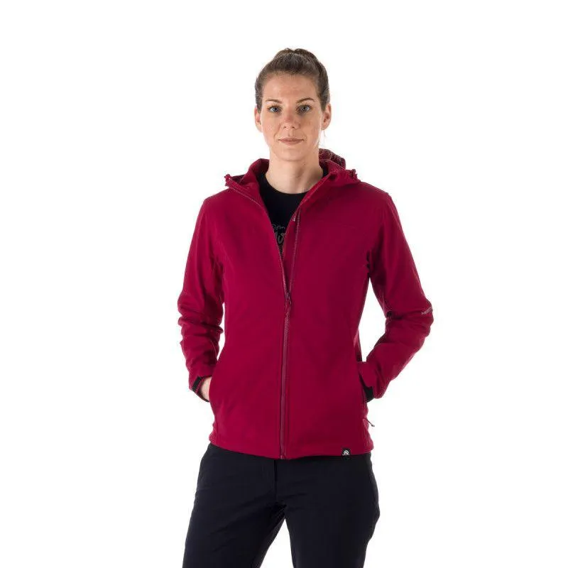 Női túra softshell kabát NORTHFINDER-ASHLEE-510-cherry