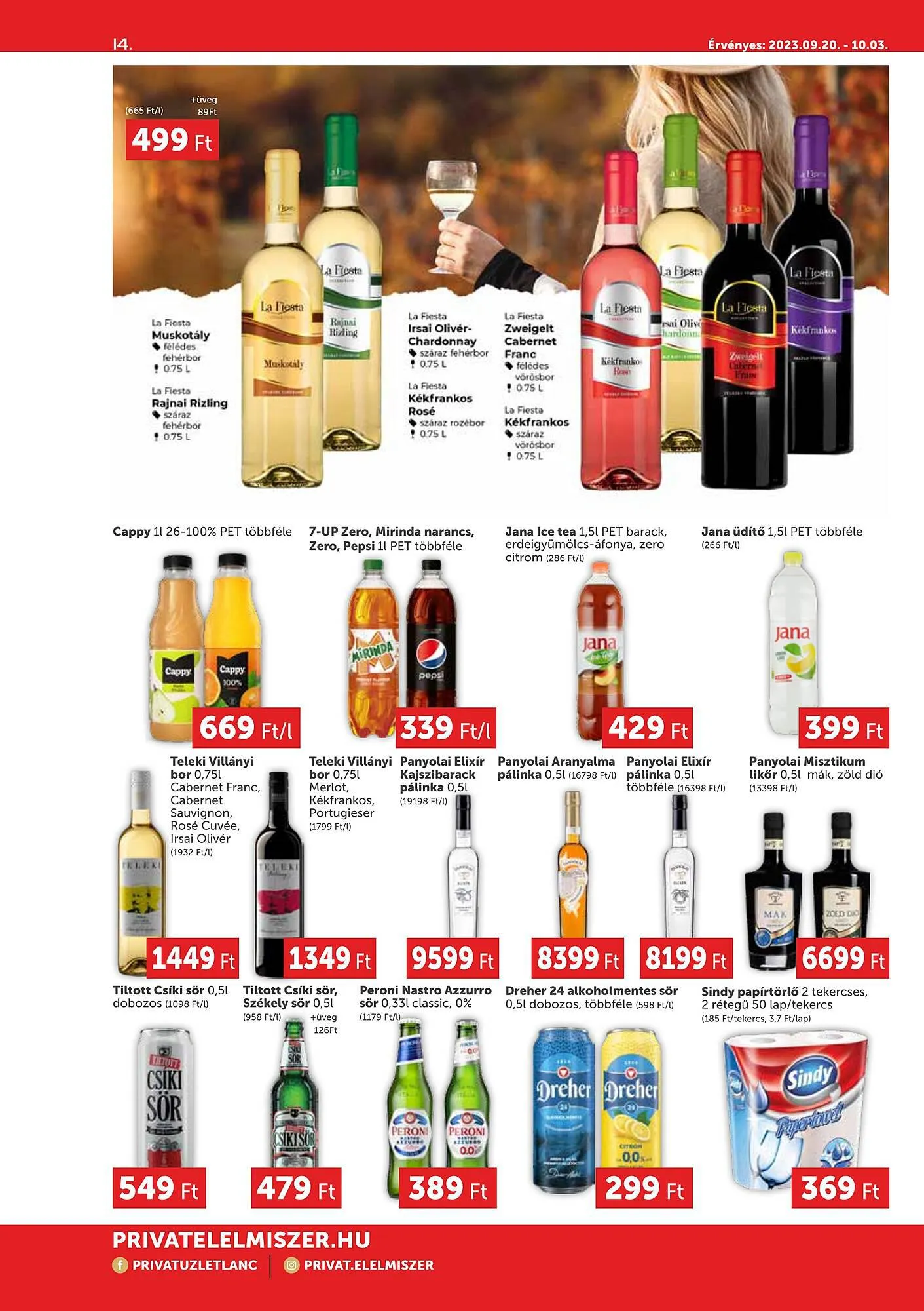 Katalógus PRIVÁT max akciós újság szeptember 20.-tól október 10.-ig 2023. - Oldal 14