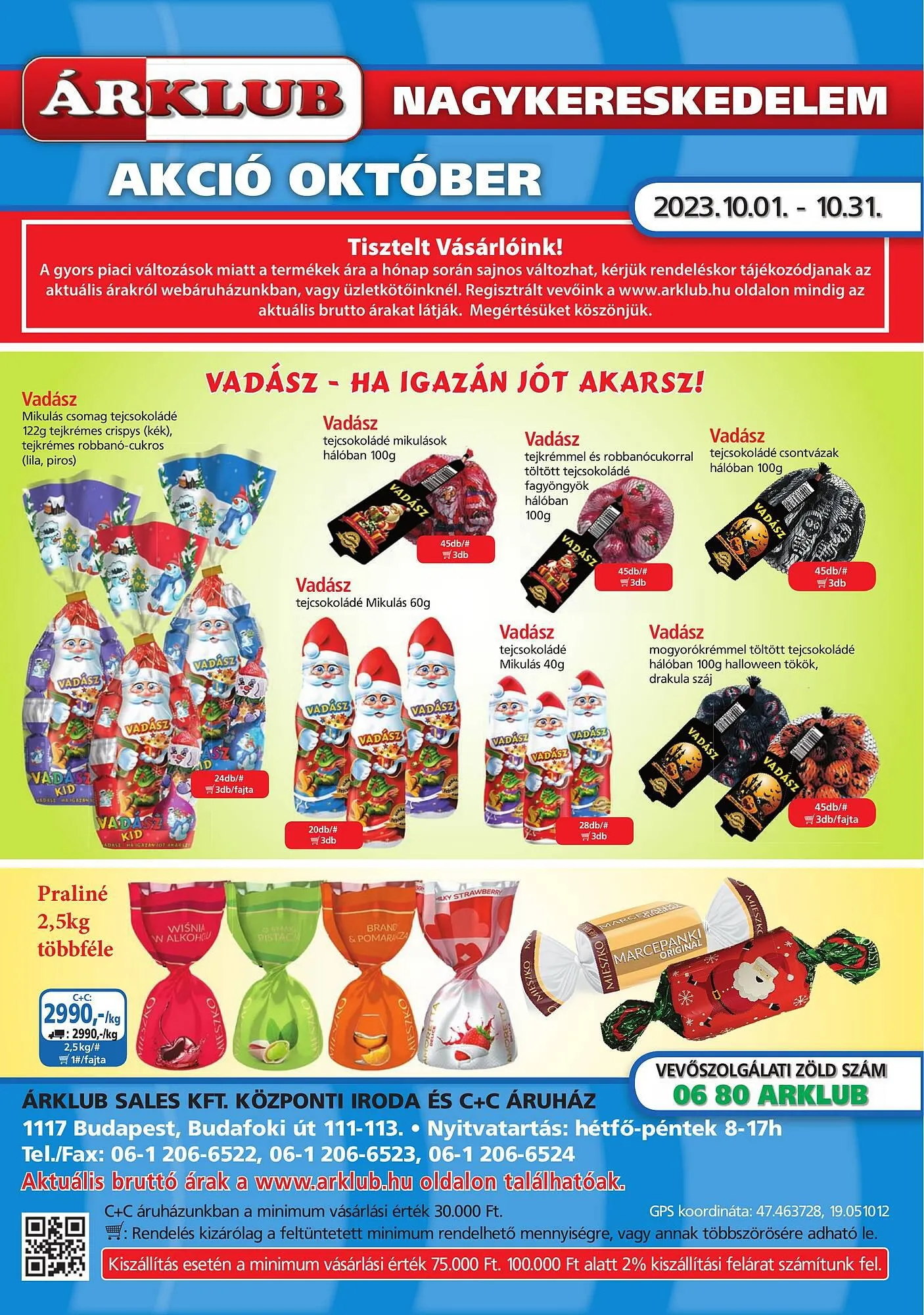 Katalógus ÁRKLUB akciós újság október 1.-tól október 31.-ig 2023. - Oldal 1