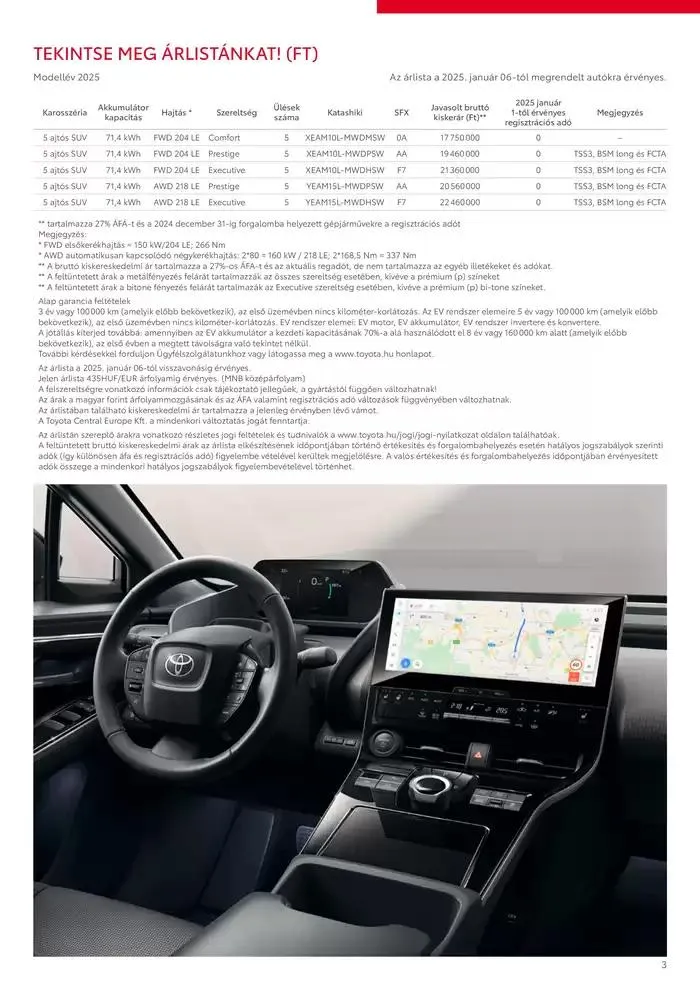 Katalógus Toyota bZ4X MY25 január 15.-tól január 15.-ig 2026. - Oldal 3