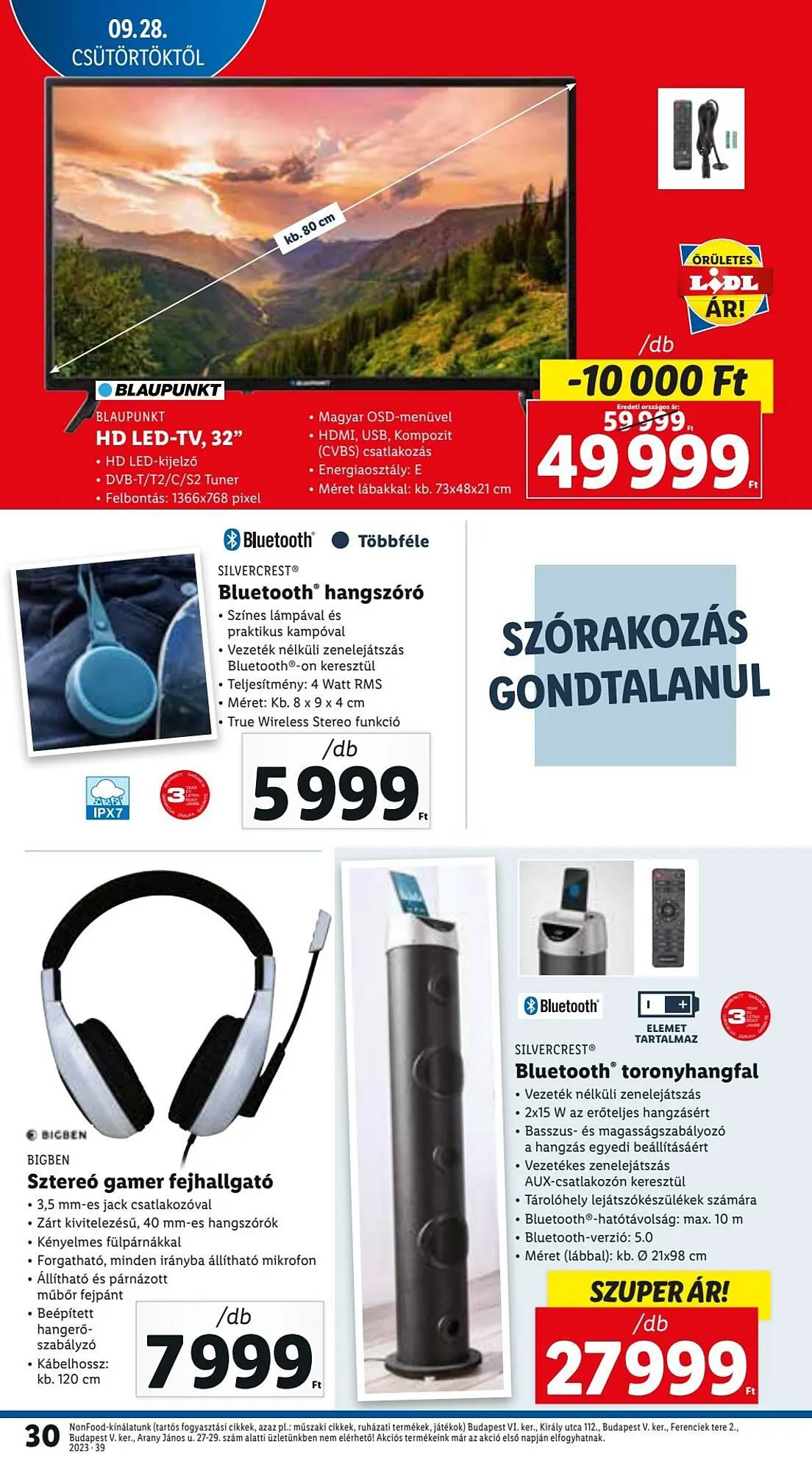 Katalógus Lidl akciós újság szeptember 28.-tól október 4.-ig 2023. - Oldal 30