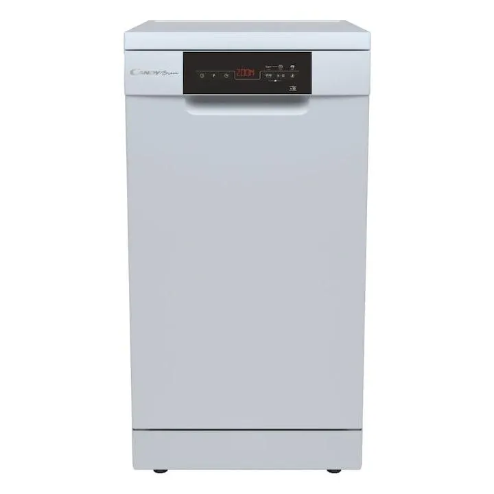 Candy CDPH 2D1047W keskeny mosogatógép, E energiaosztály, vízfogyasztás 9 L, 7 program, fehér