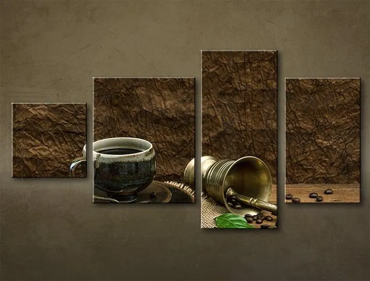 A kép vásznon 4 rész Konyha 130x70 cm