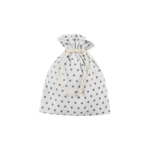 PACK-A-BAG zsák fehér/szürke csillagos 11x14cm