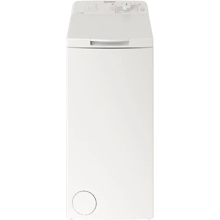 INDESIT BTW L60400 EE/N Felültöltős mosógép, 6 kg, 1000 ford/perc, LED kijelző, Turn&Go, C energiaosztály, Fehér