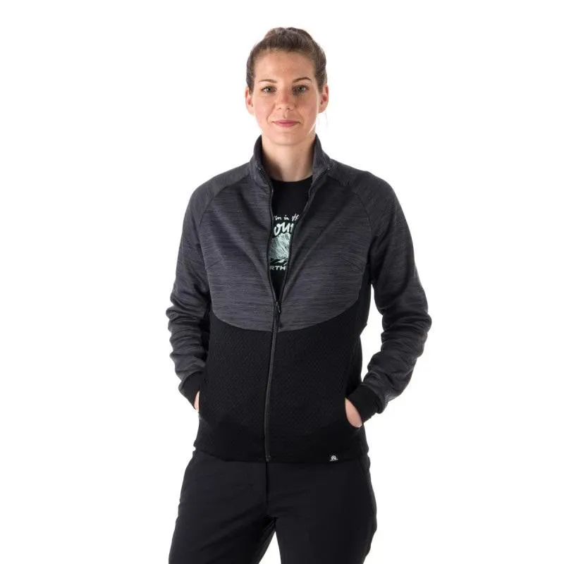 Női túra pulóver cipzárral NORTHFINDER-BESS-269-black