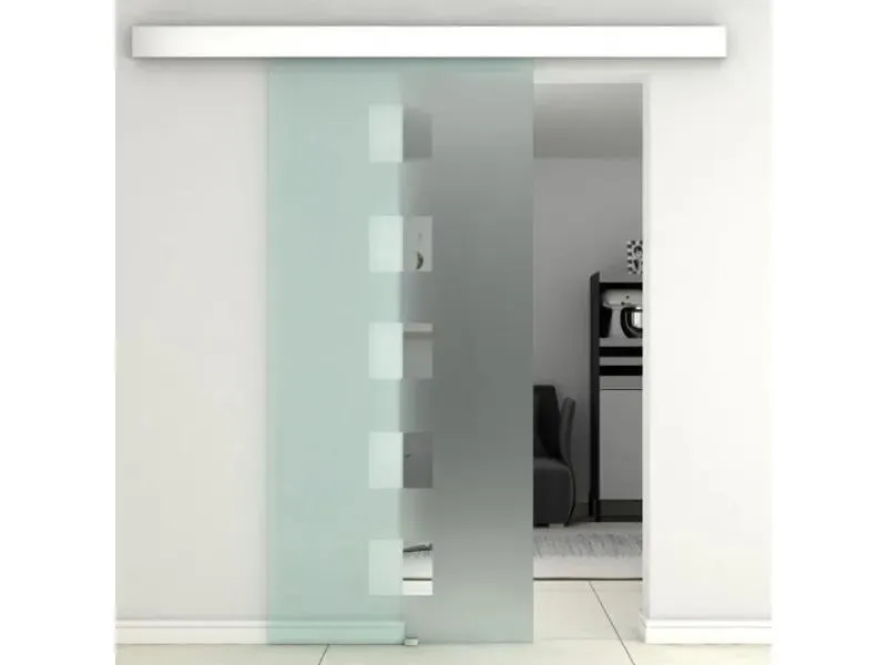 G43 - üveg tolóajtószett (savmart, 205x95cm)