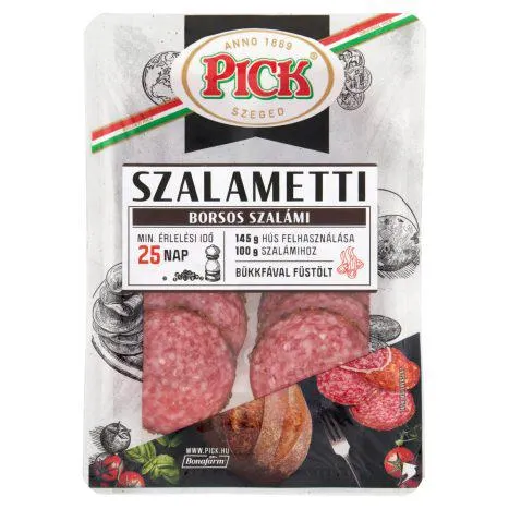 PICK Szalametti szeletelt borsos szalámi 60 g