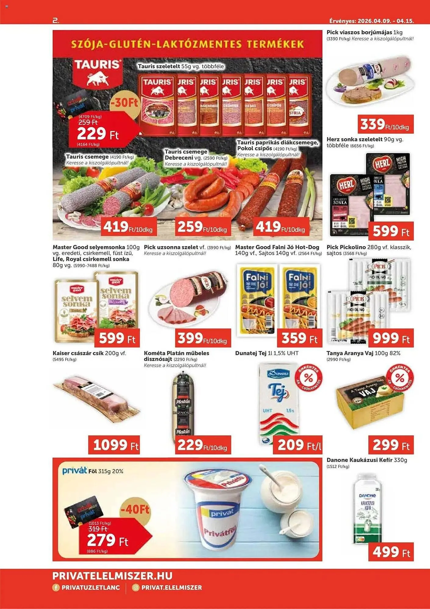 Katalógus PRIVÁT akciós újság április 9.-tól április 15.-ig 2026. - Oldal 2