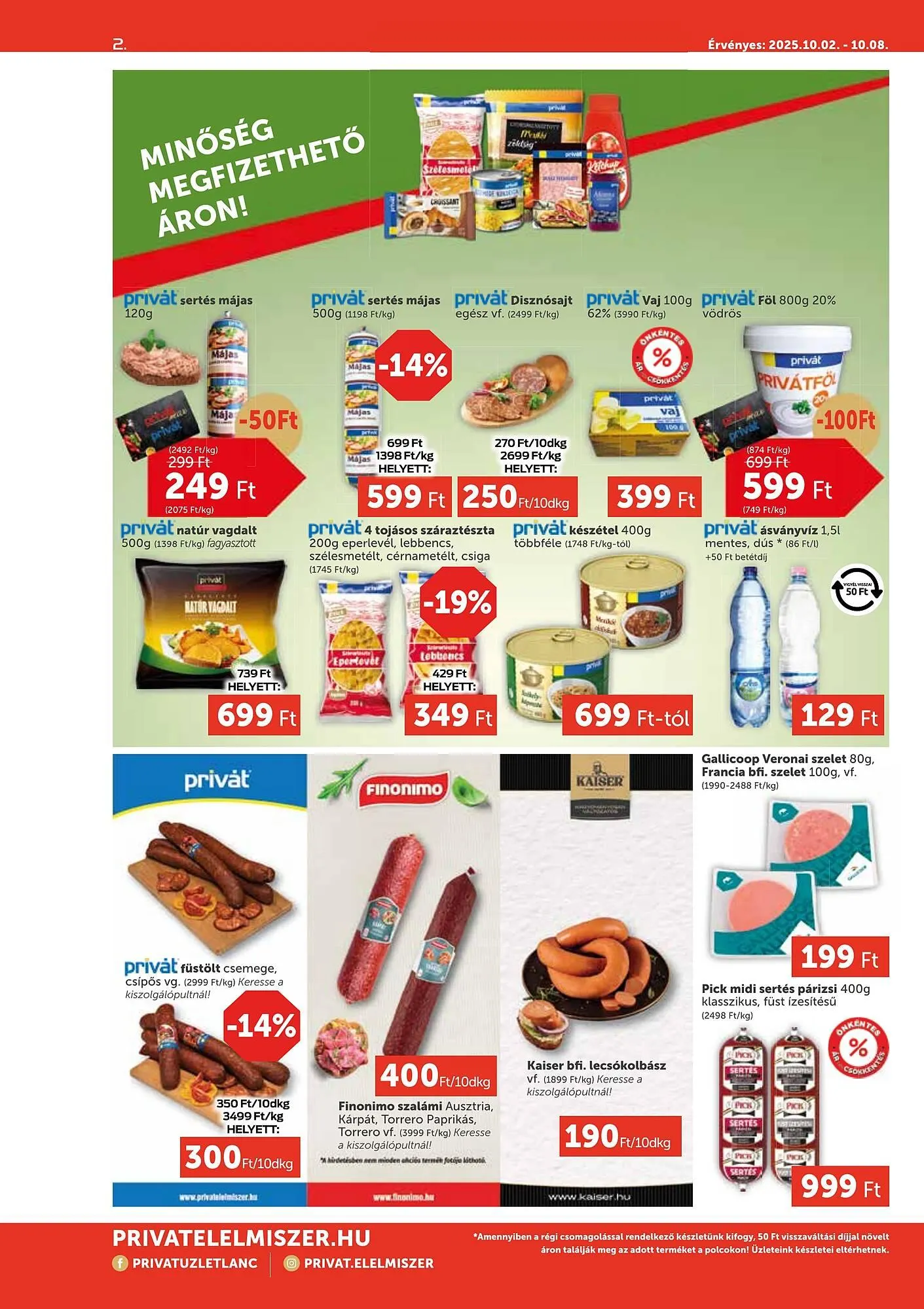 Katalógus PRIVÁT akciós újság október 2.-tól október 8.-ig 2025. - Oldal 2