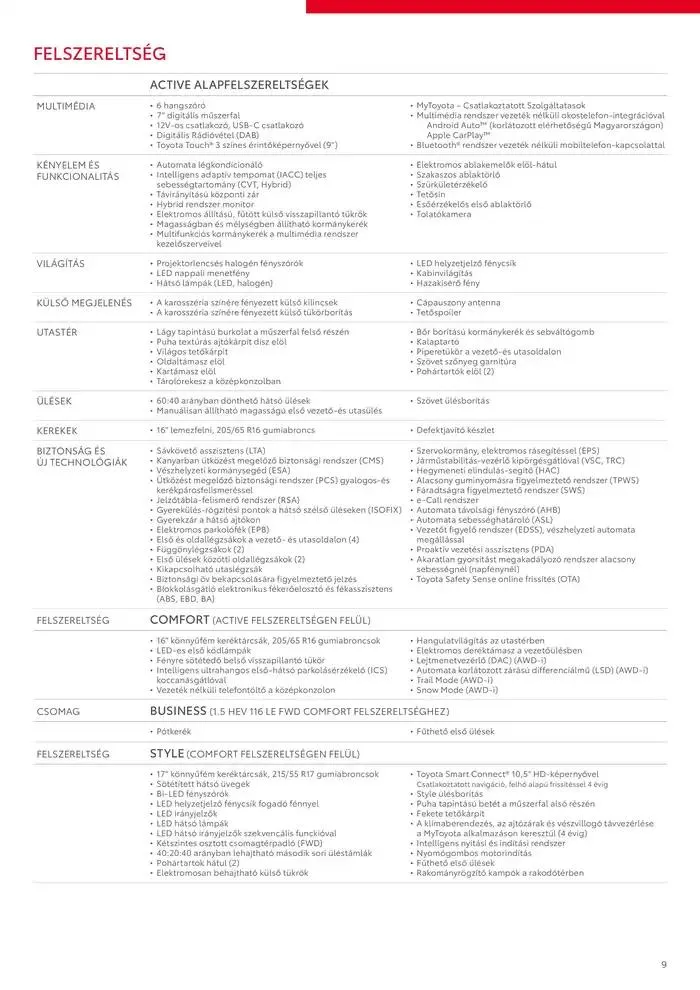 Katalógus Toyota Új YARIS CROSS február 11.-tól február 11.-ig 2026. - Oldal 9