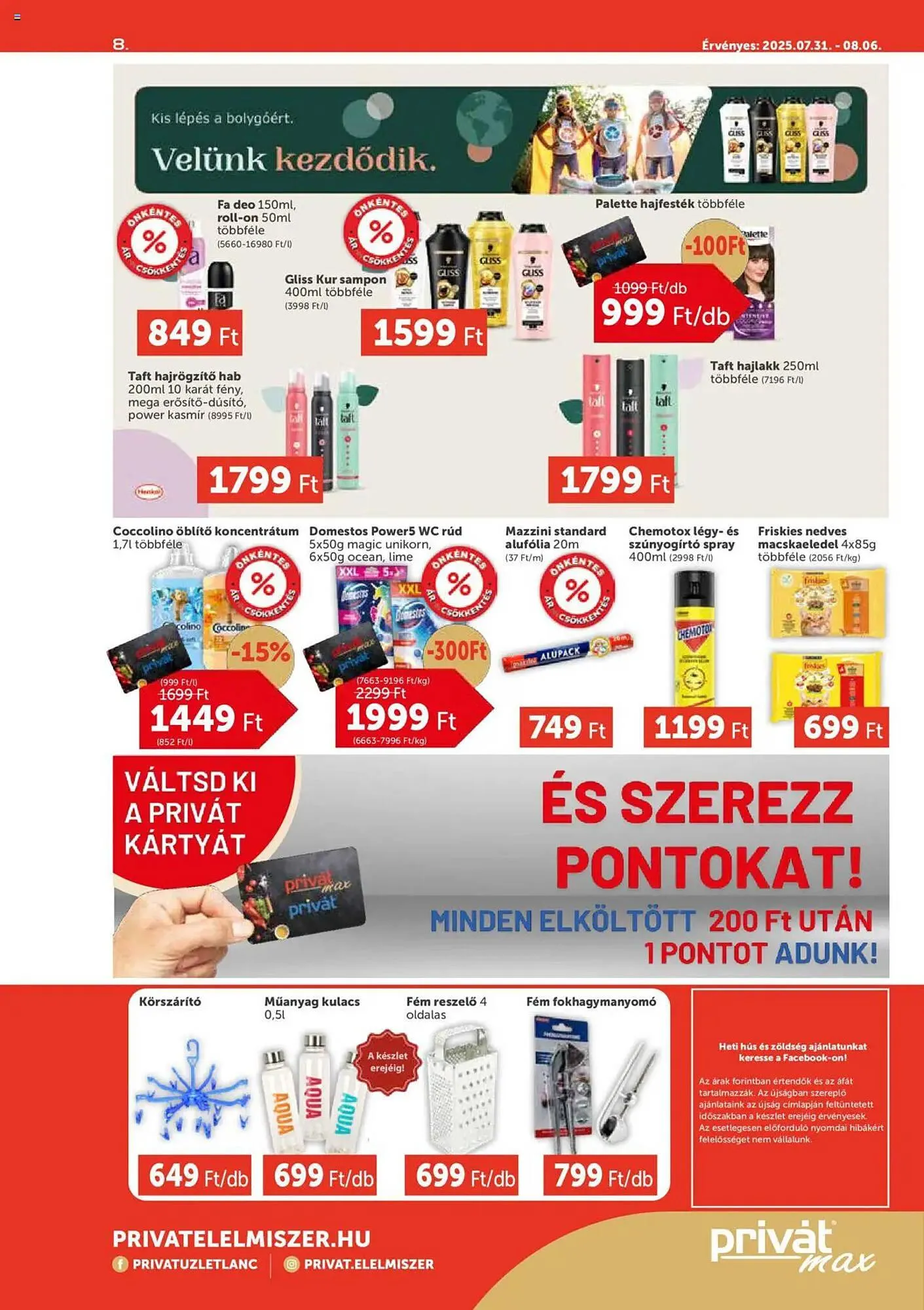 Katalógus PRIVÁT akciós újság július 31.-tól augusztus 6.-ig 2025. - Oldal 8