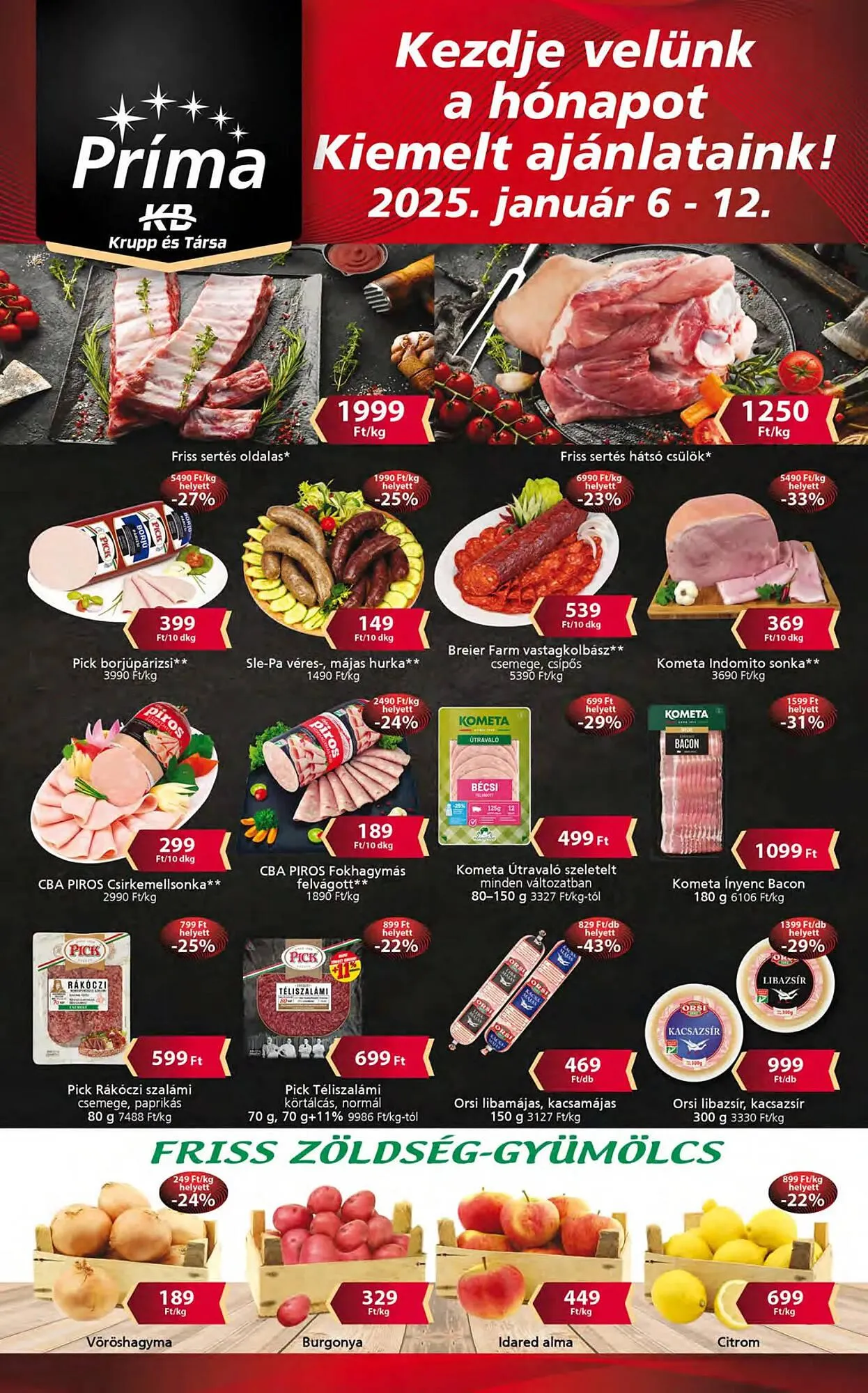 Katalógus Príma akciós újság január 6.-tól január 12.-ig 2025. - Oldal 1