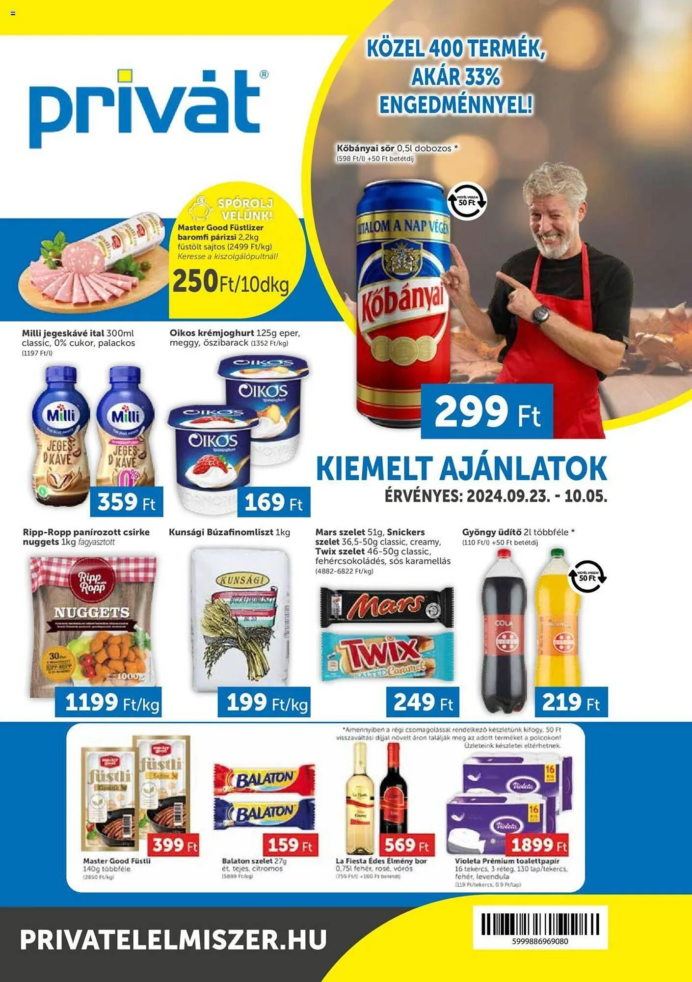 Katalógus PRIVÁT akciós újság szeptember 23.-tól október 5.-ig 2024. - Oldal 1