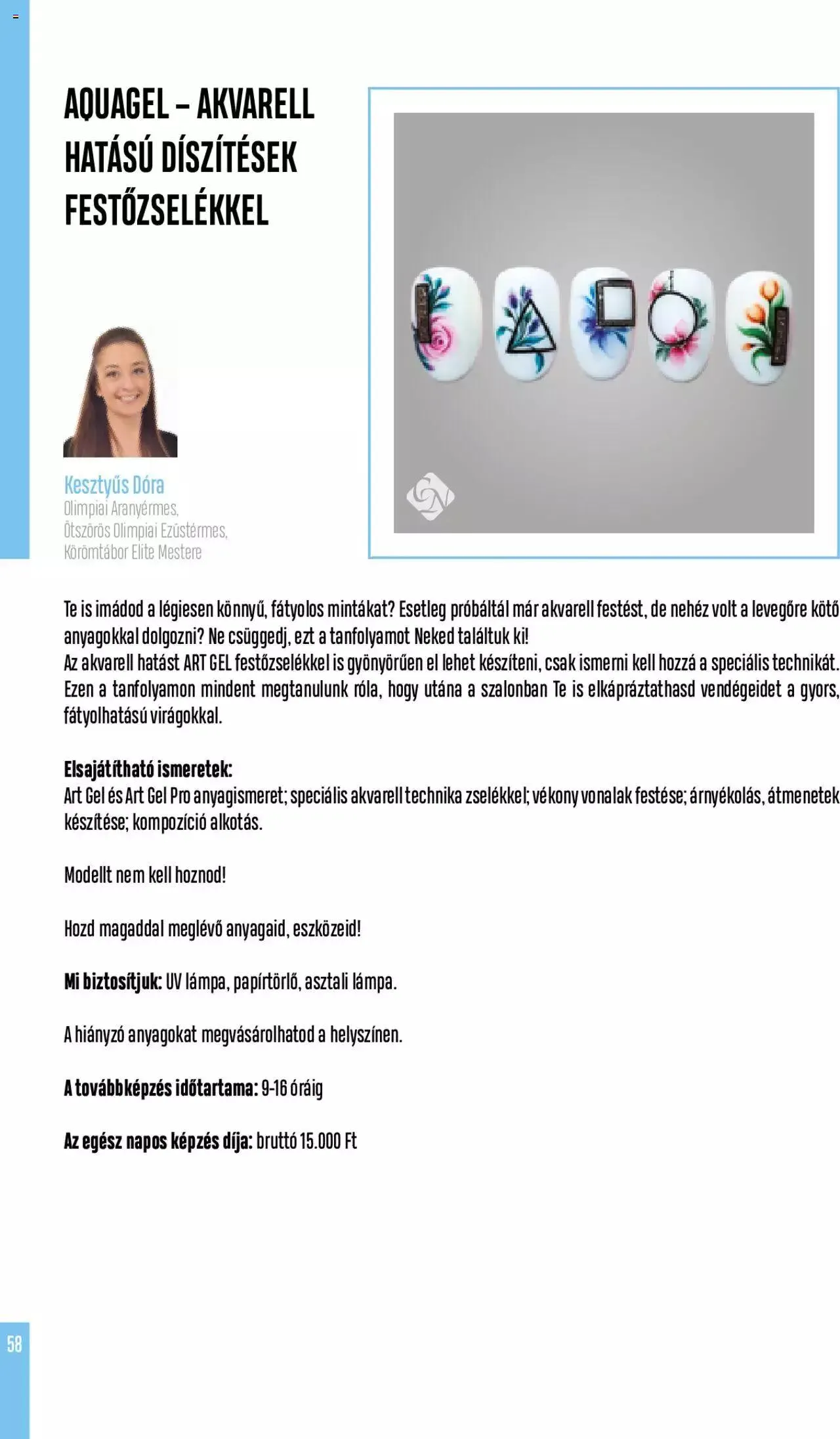 Katalógus Crystal Nails - Oktatási kézikönyv szeptember 5.-tól december 31.-ig 2023. - Oldal 58