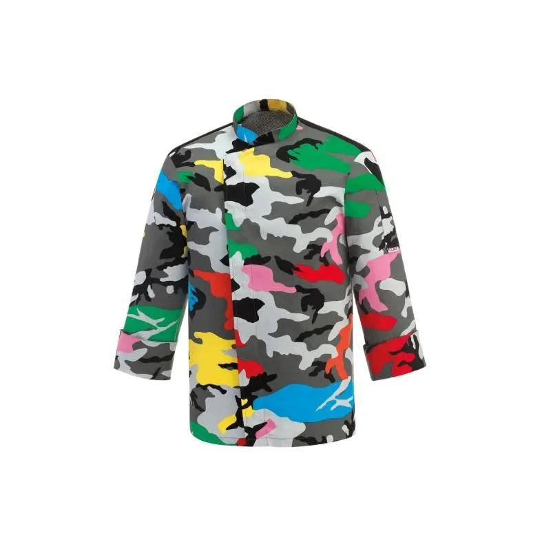 Szakácskabát EGOchef 100% pamut - színes terepszínű