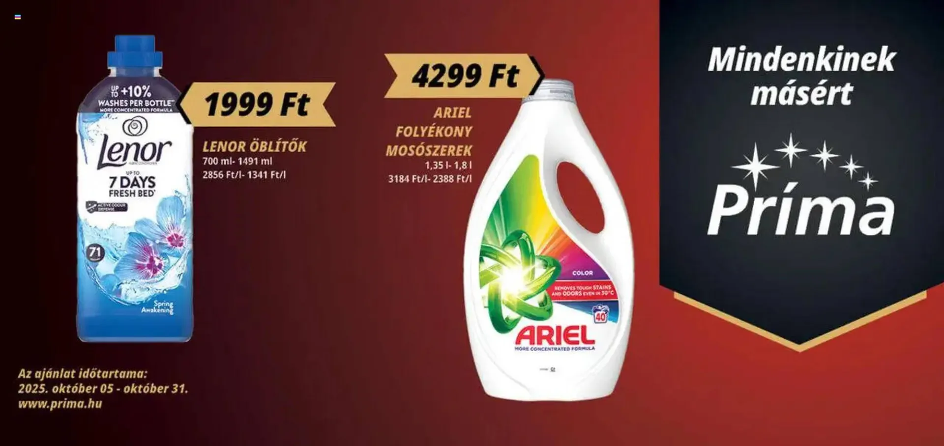 Katalógus Príma akciós újság október 5.-tól október 31.-ig 2025. - Oldal 1
