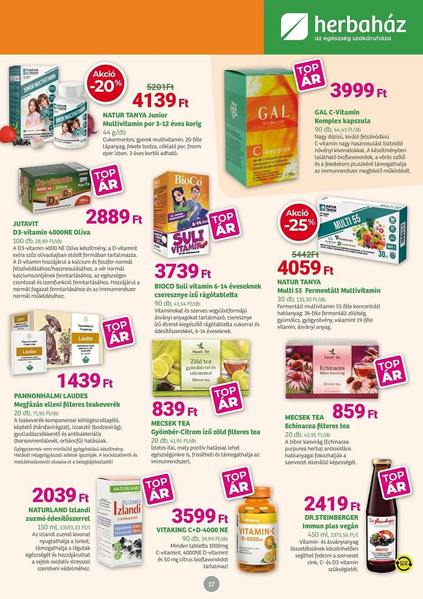 Katalógus Herbaház akciós újság november 3.-tól november 30.-ig 2025. - Oldal 17