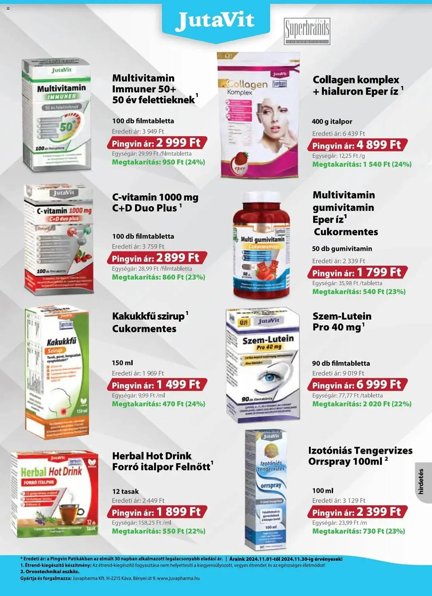 Katalógus Pingvin Patika akciós újság november 1.-tól november 30.-ig 2024. - Oldal 21