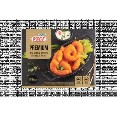 Vici Premium Quick-Frozen, Pre-Fried Mini Breaded Surimi Shrimps 170 g