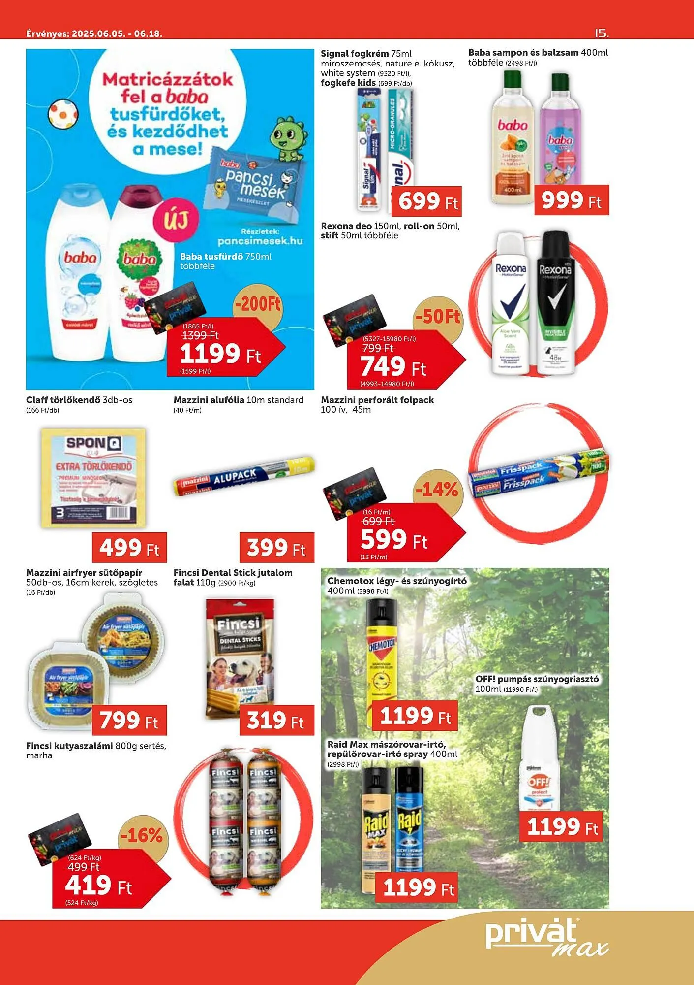 Katalógus PRIVÁT akciós újság július 5.-tól július 18.-ig 2025. - Oldal 15
