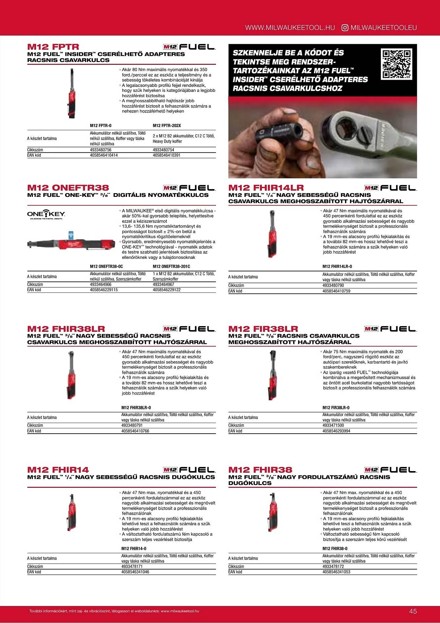 Katalógus Milwaukeetool akciós újság augusztus 14.-tól december 31.-ig 2025. - Oldal 45