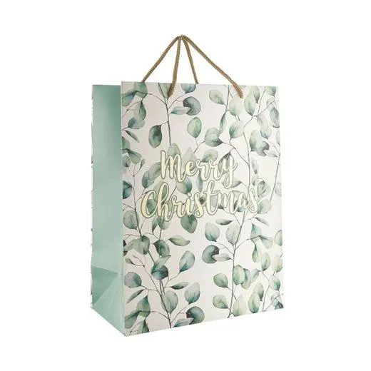 X-MAS ajándék táska, eukaliptusz nagy