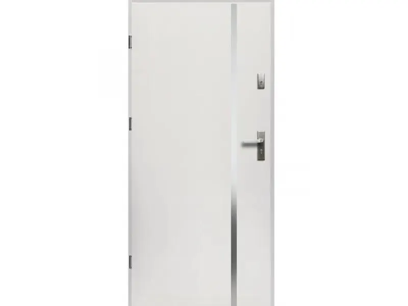 HEBE - fém bejárati ajtó (100x207, balos, fehér)