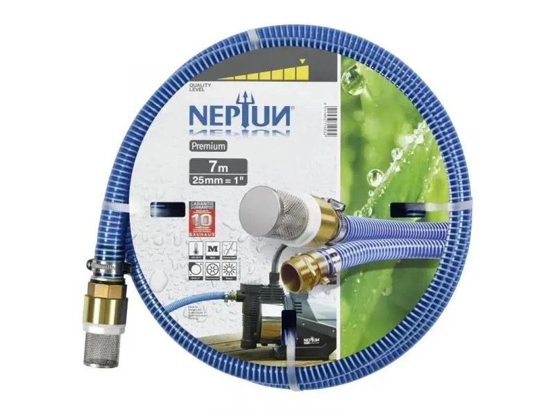 NEPTUN - sárgaréz szívótömlő készlet 7m 1" (25mm)