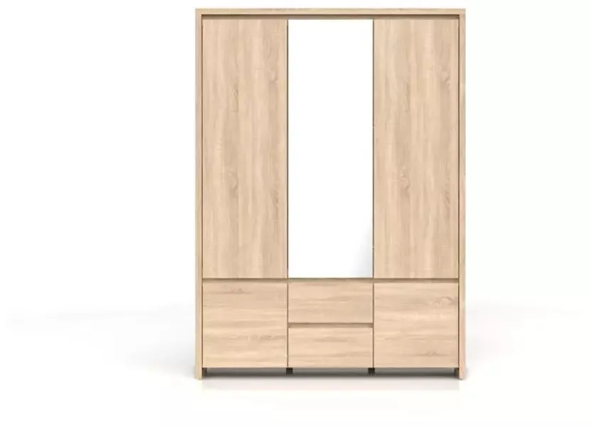 KASPIAN gardróbszekrény 5 ajtóval és 2 fiókkal sonoma