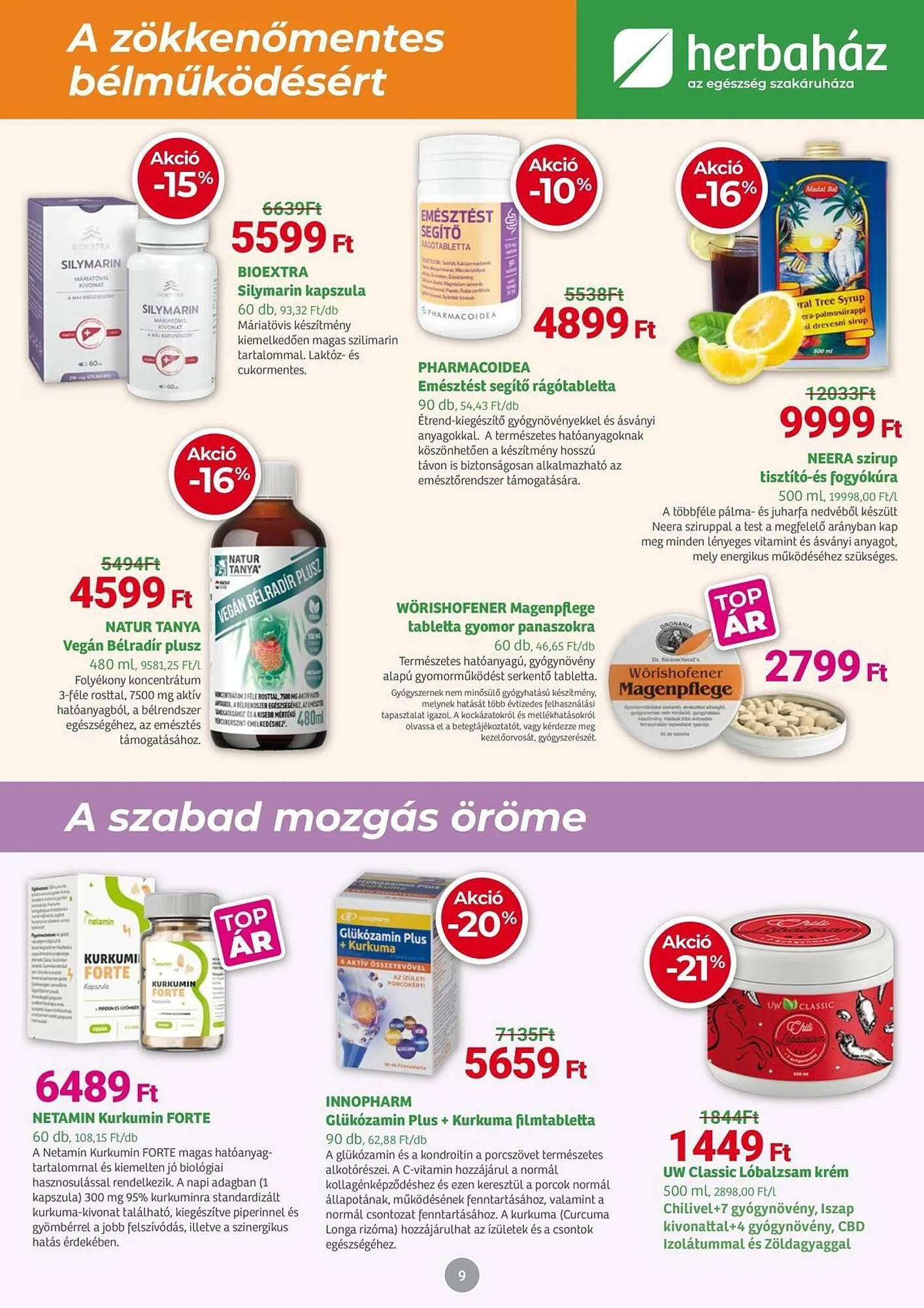 Katalógus Herbaház akciós újság szeptember 1.-tól október 5.-ig 2025. - Oldal 9