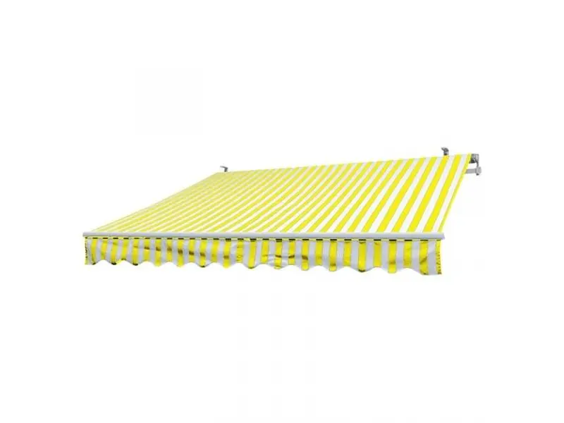 SUNFUN - csuklókaros napellenző (3x2m, sárga-fehér)