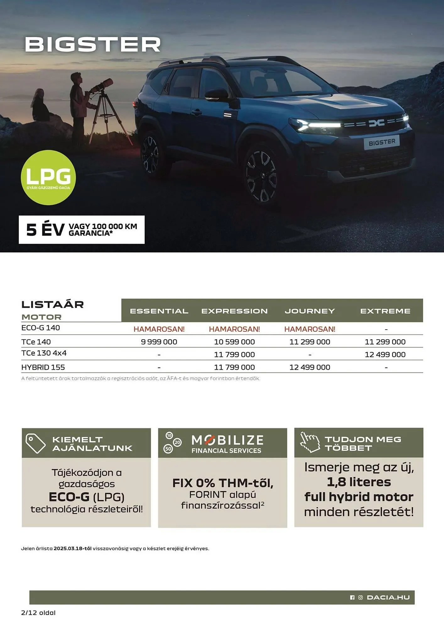 Katalógus Dacia akciós újság március 18.-tól május 5.-ig 2025. - Oldal 2
