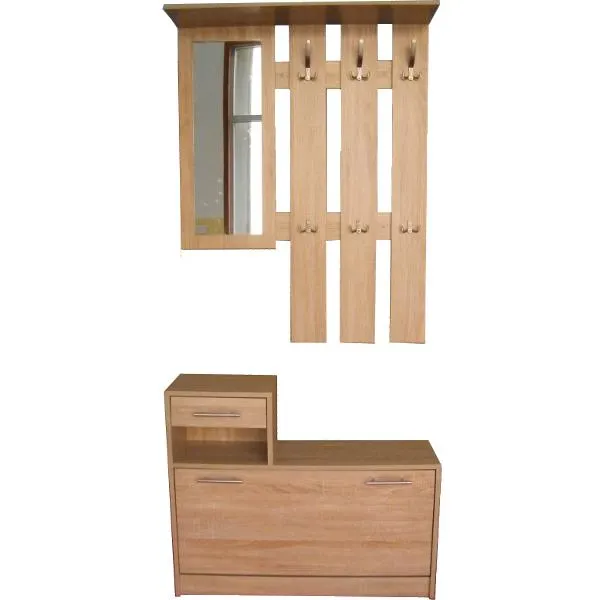 FILIO TÜKRÖS ELŐSZOBAFAL, 90X24X75CM / 90X22X116CM, SONOMA TÖLGY