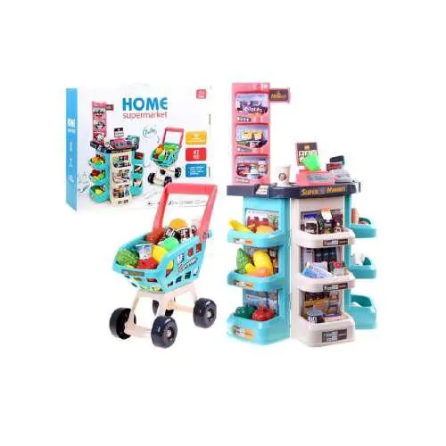 Szupermarket készlet bevásárlókosárral