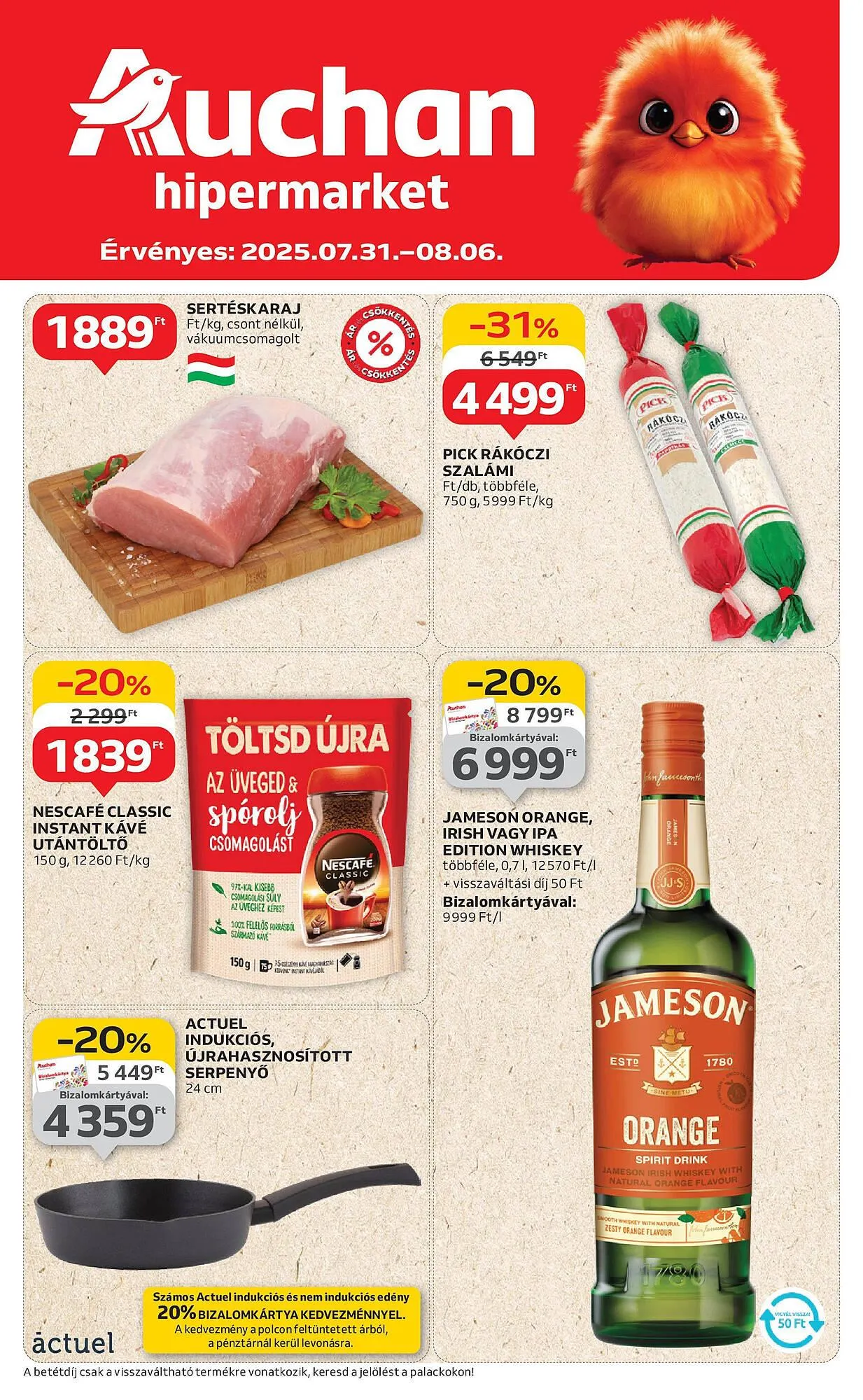 Katalógus Auchan akciós újság július 31.-tól augusztus 6.-ig 2025. - Oldal 1