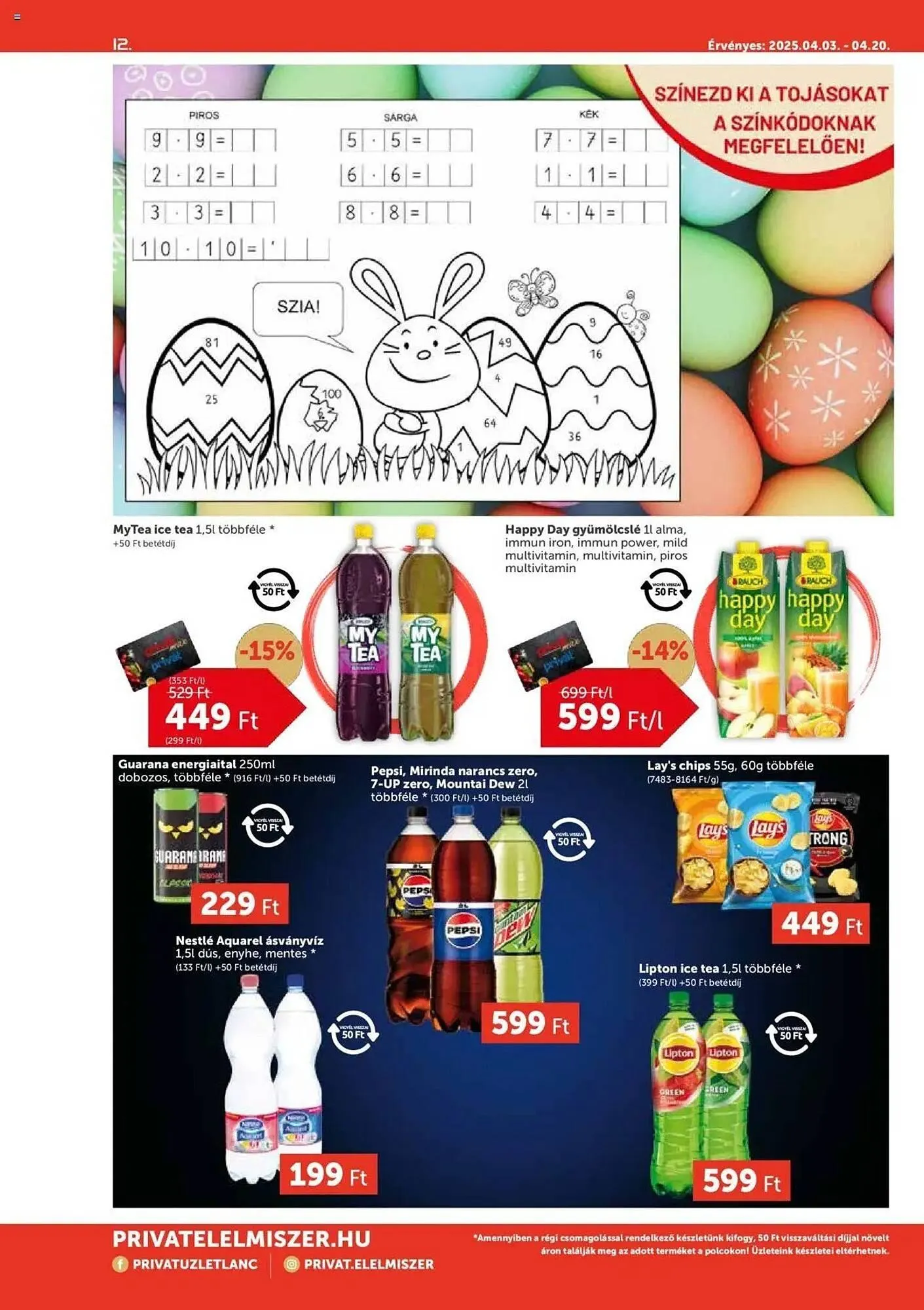 Katalógus PRIVÁT akciós újság április 3.-tól április 20.-ig 2025. - Oldal 12