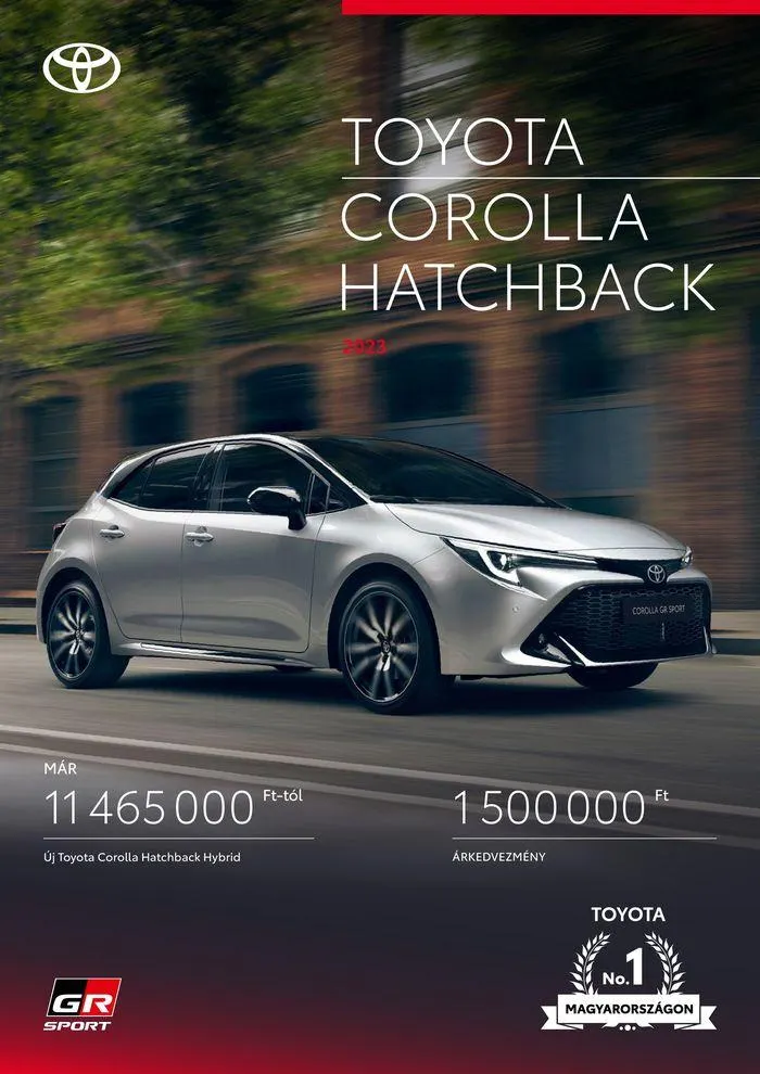 Katalógus Toyota Corolla Hatchback- november 16.-tól november 16.-ig 2024. - Oldal 1
