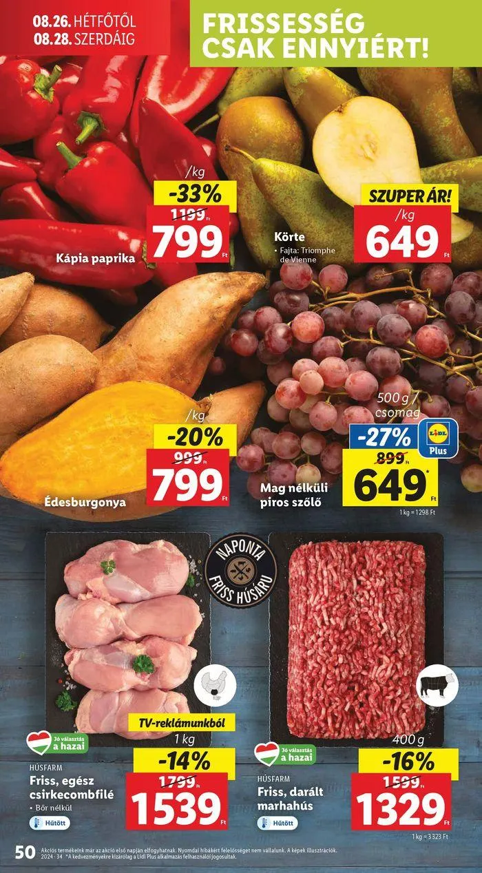 Katalógus Akciós újság – 34. hét augusztus 22.-tól augusztus 28.-ig 2024. - Oldal 50