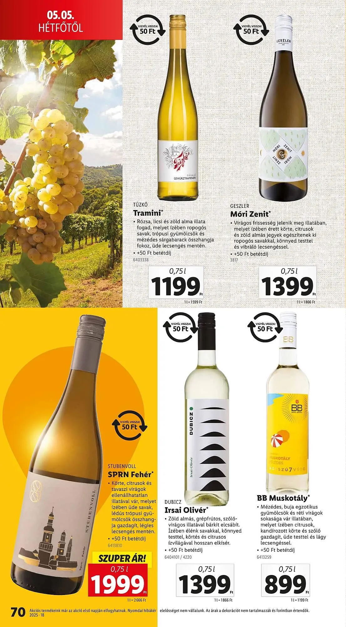 Katalógus Lidl akciós újság április 30.-tól május 4.-ig 2025. - Oldal 70